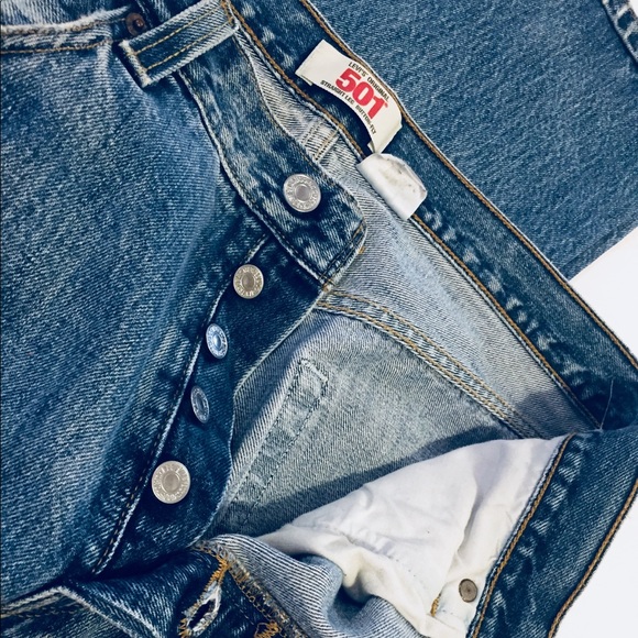 Rare Vtg LEVI’S 501 Blank Red Tab Blue Jeans Denim - Picture 7 of 8